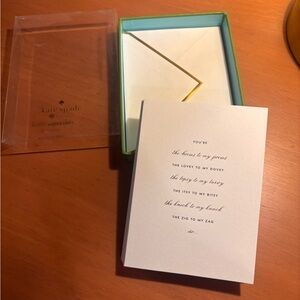 Kate Spade White and Gold Notecards Set